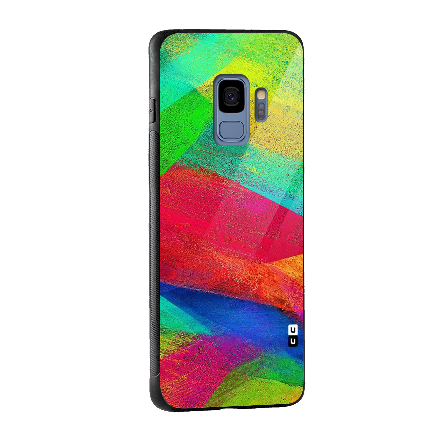 Paint Art Pattern Glass Back Case for Galaxy S9