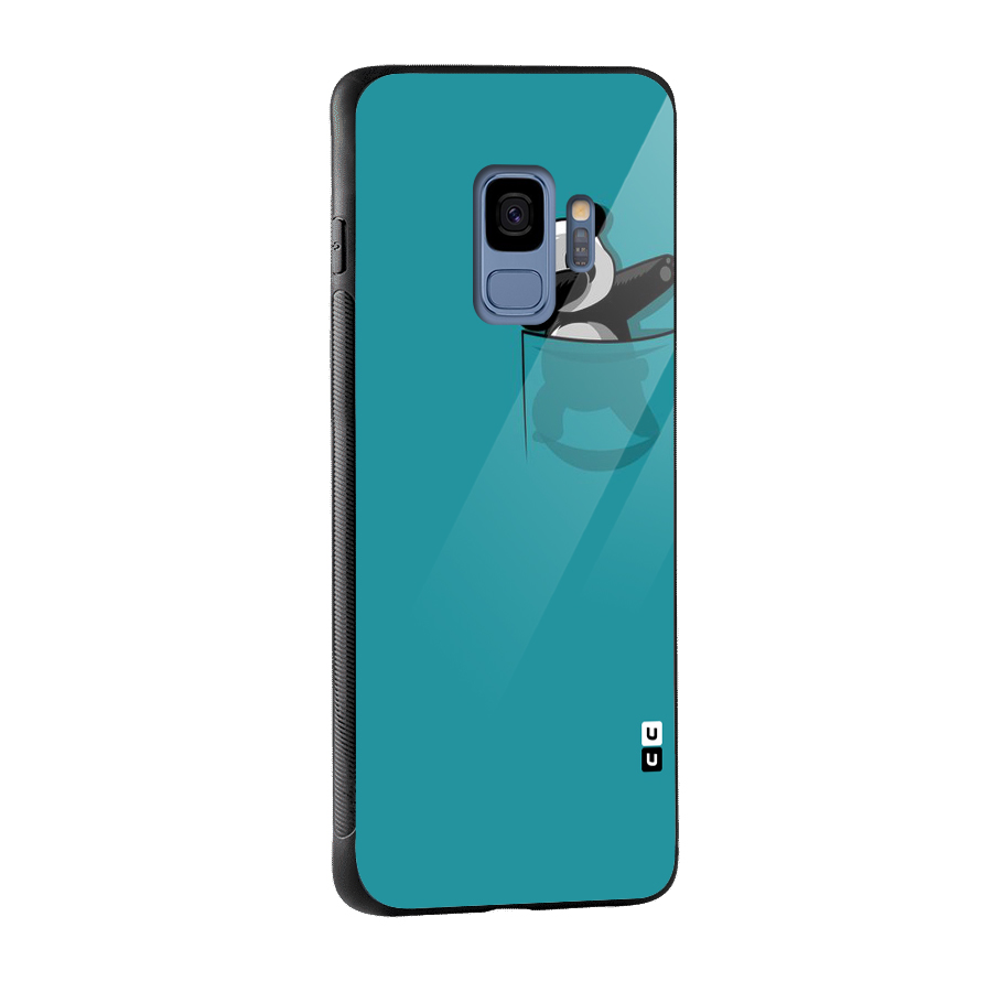 Panda Dabbing Away Glass Back Case for Galaxy S9