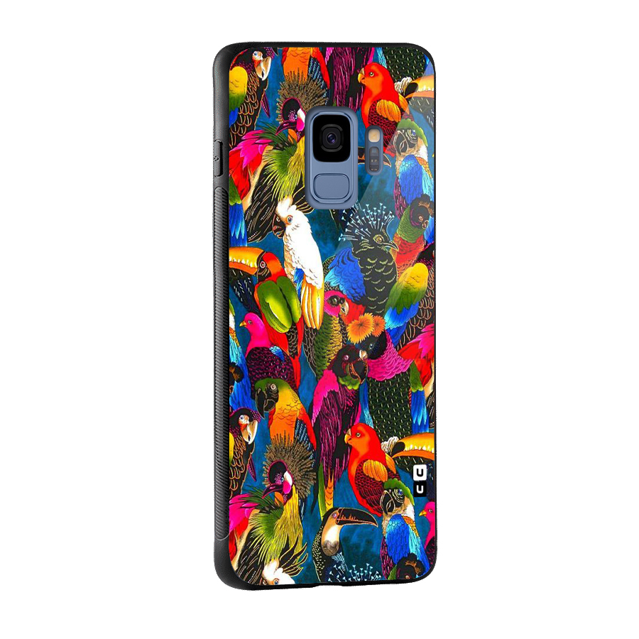 Parrot Art Glass Back Case for Galaxy S9