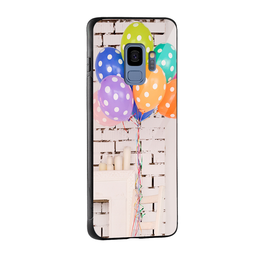 Party Balloons Glass Back Case for Galaxy S9