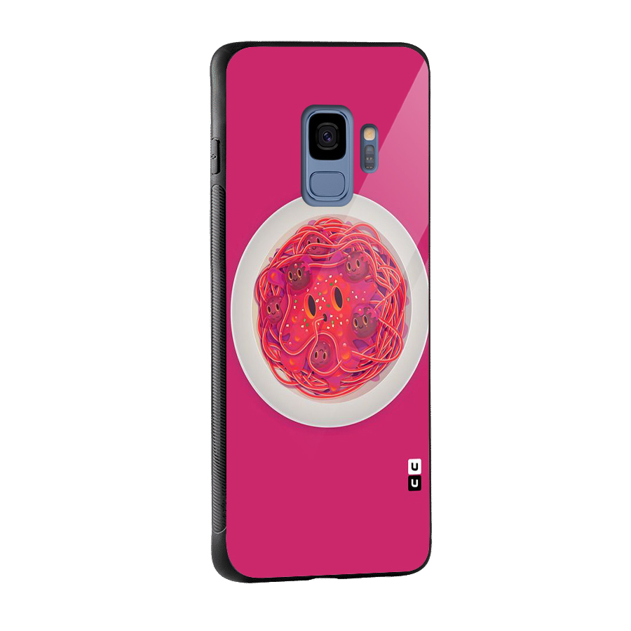 Pasta Cute Glass Back Case for Galaxy S9