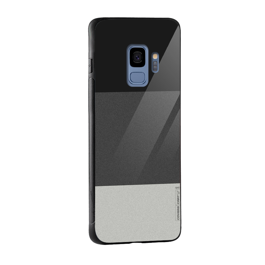 Pastel Black and Grey Glass Back Case for Galaxy S9