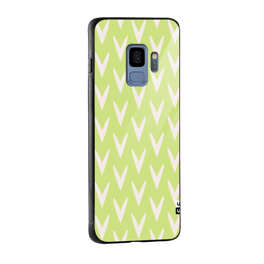 Pastel Green Grass Glass Back Case for Galaxy S9