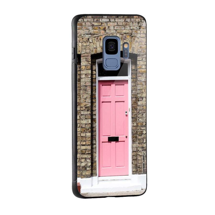 Pastel Pink Door Glass Back Case for Galaxy S9