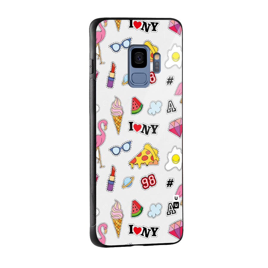 Personnel Quirk Glass Back Case for Galaxy S9