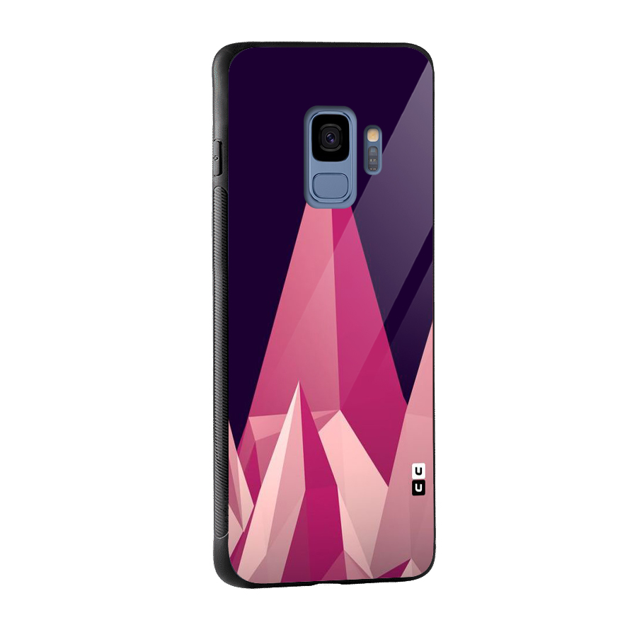 Pink Sharp Glass Back Case for Galaxy S9