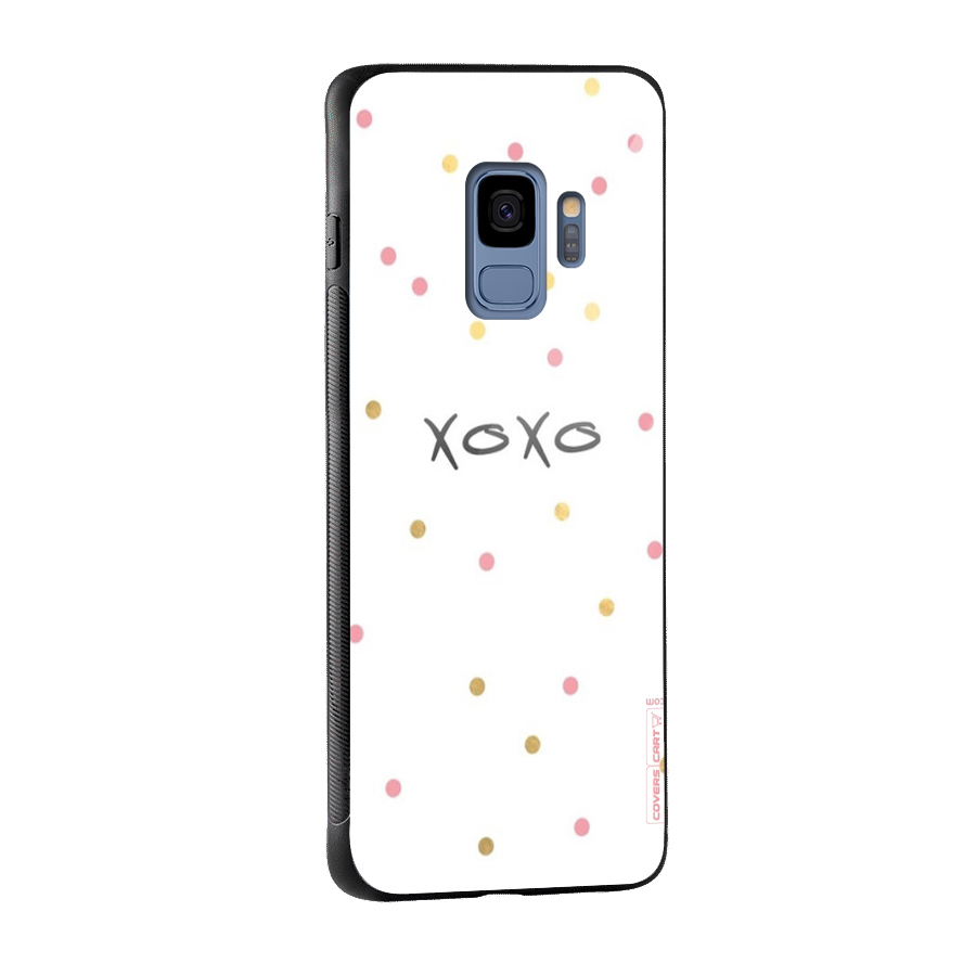 Polka Hugs Glass Back Case for Galaxy S9
