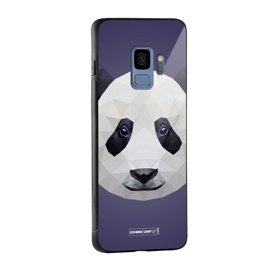 Polygon Panda Glass Back Case for Galaxy S9