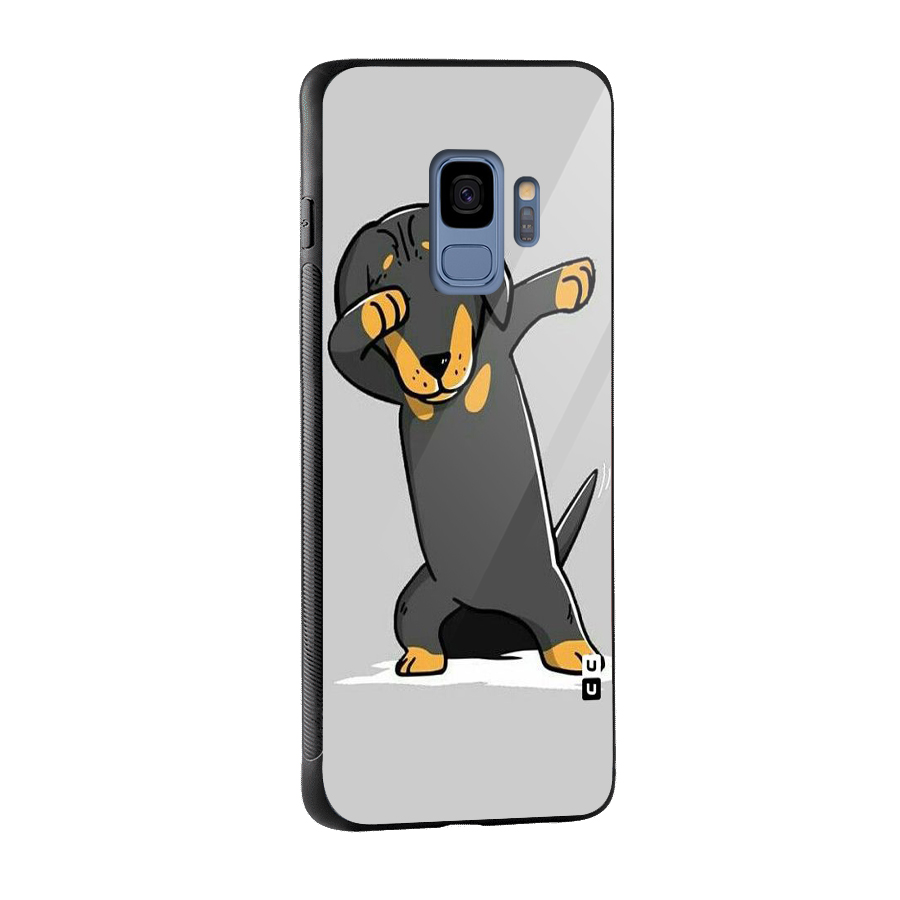 Puppy Dab Glass Back Case for Galaxy S9