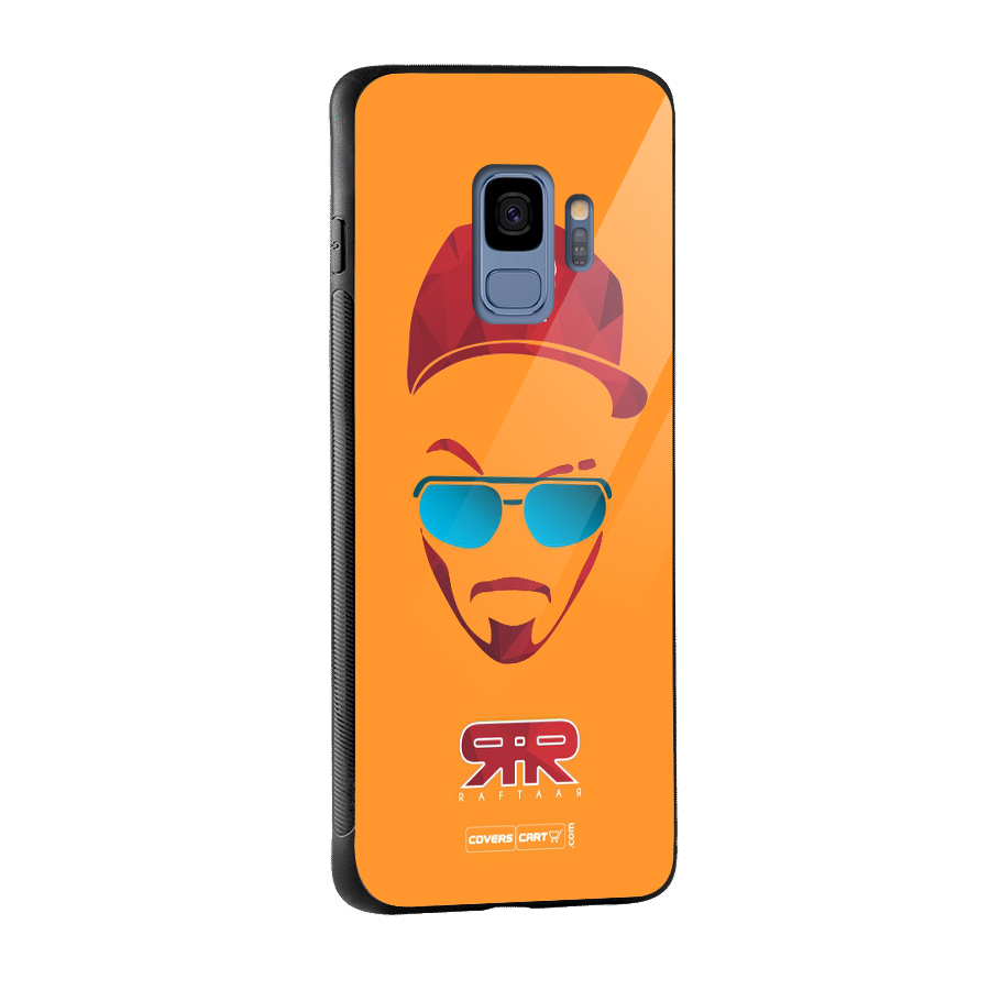 Raftaar Orange Glass Back Case for Galaxy S9
