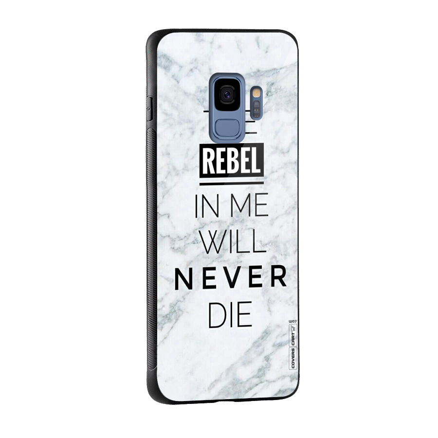 Rebel Will Not Die Glass Back Case for Galaxy S9