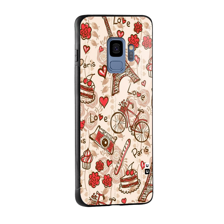 Red Peach City Glass Back Case for Galaxy S9