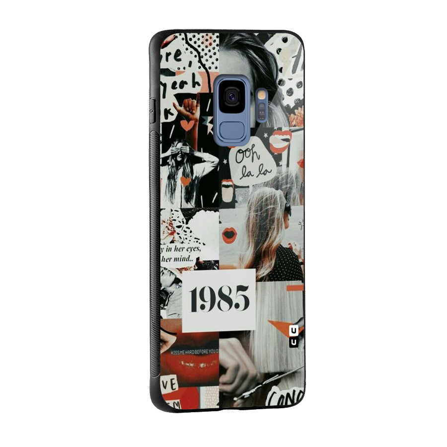 Retro Pattern Glass Back Case for Galaxy S9