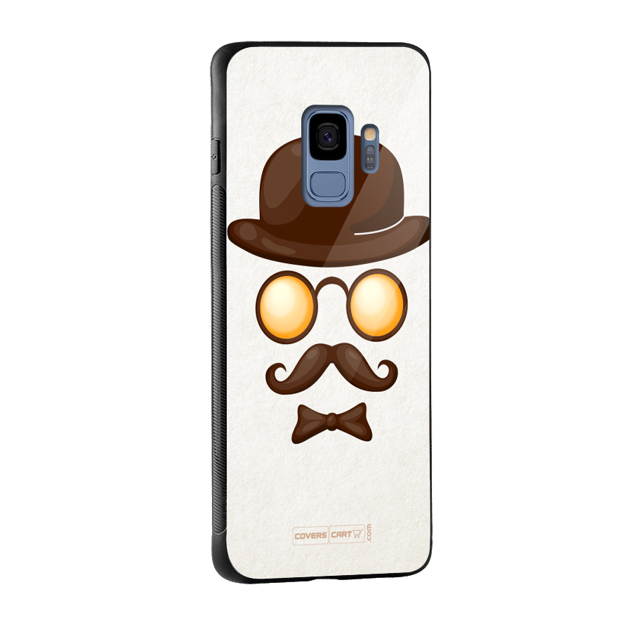 Retro Style Glass Back Case for Galaxy S9