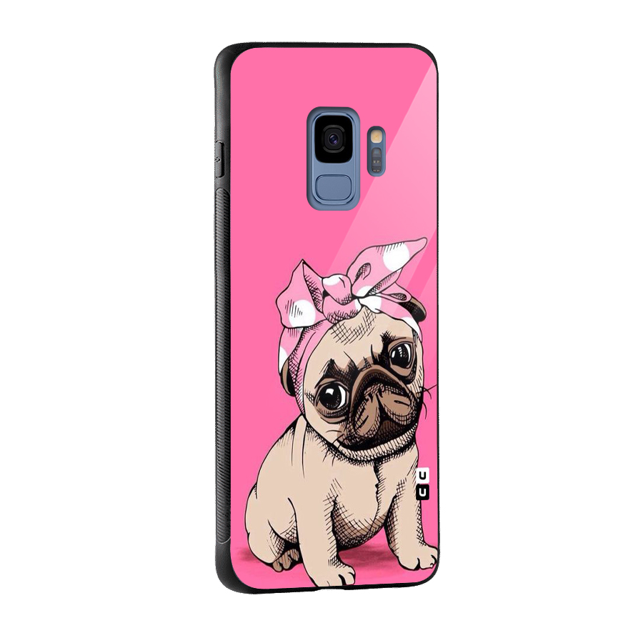Ribbon Doggo Glass Back Case for Galaxy S9