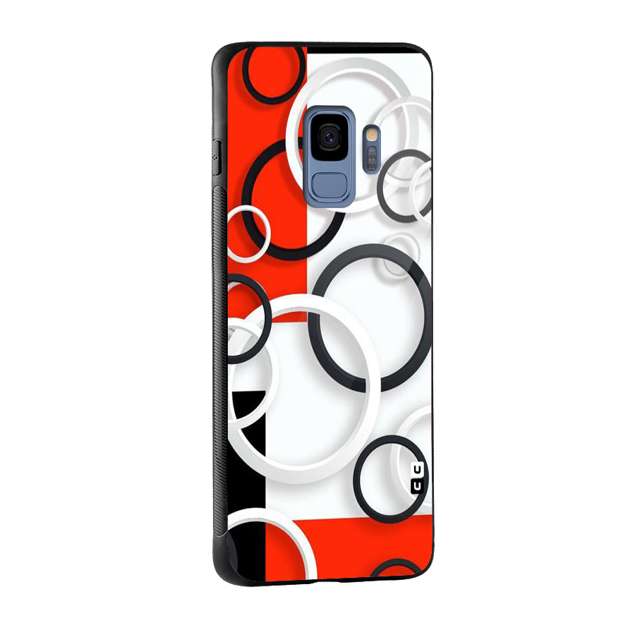 Rings Abstract Glass Back Case for Galaxy S9