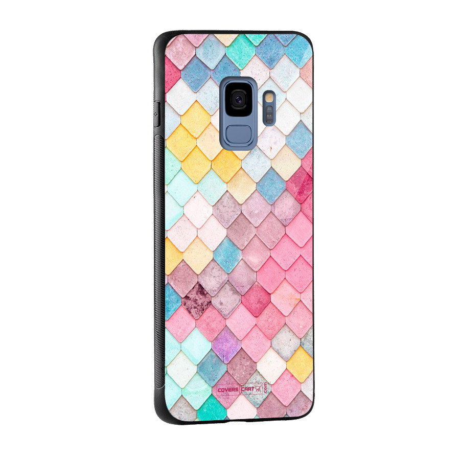 Rocks Pattern Design Glass Back Case for Galaxy S9
