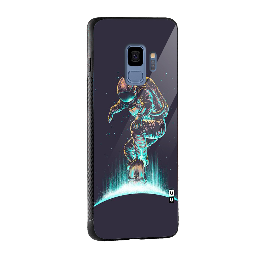 Rolling Spaceman Glass Back Case for Galaxy S9