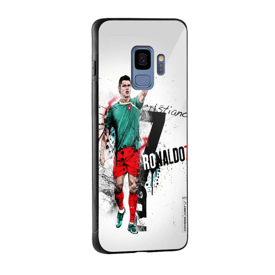 Ronaldo In Portugal Jersey Glass Back Case for Galaxy S9