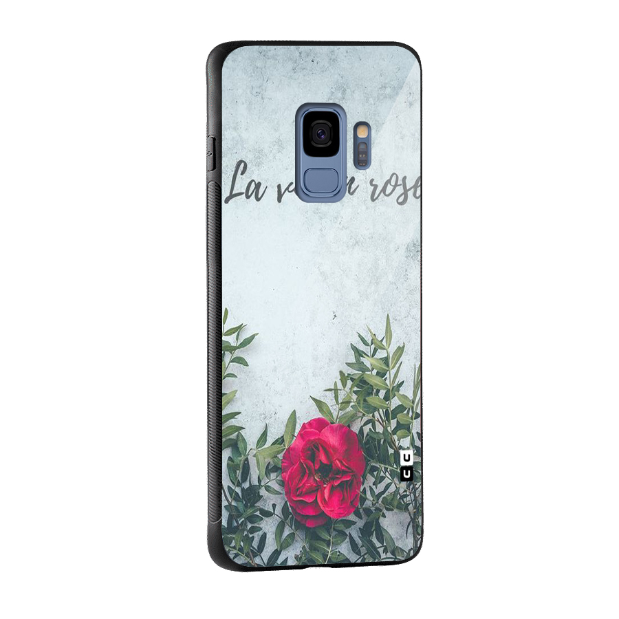 Rose Life Glass Back Case for Galaxy S9