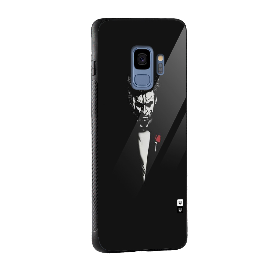 Rose Man Glass Back Case for Galaxy S9