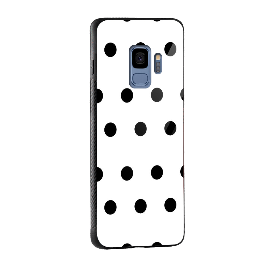Royal Polka Dots Glass Back Case for Galaxy S9