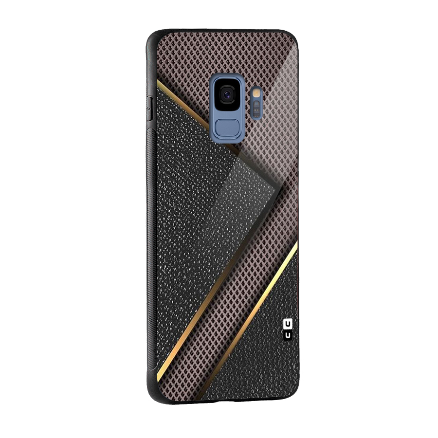 Rugged Polka Design Glass Back Case for Galaxy S9