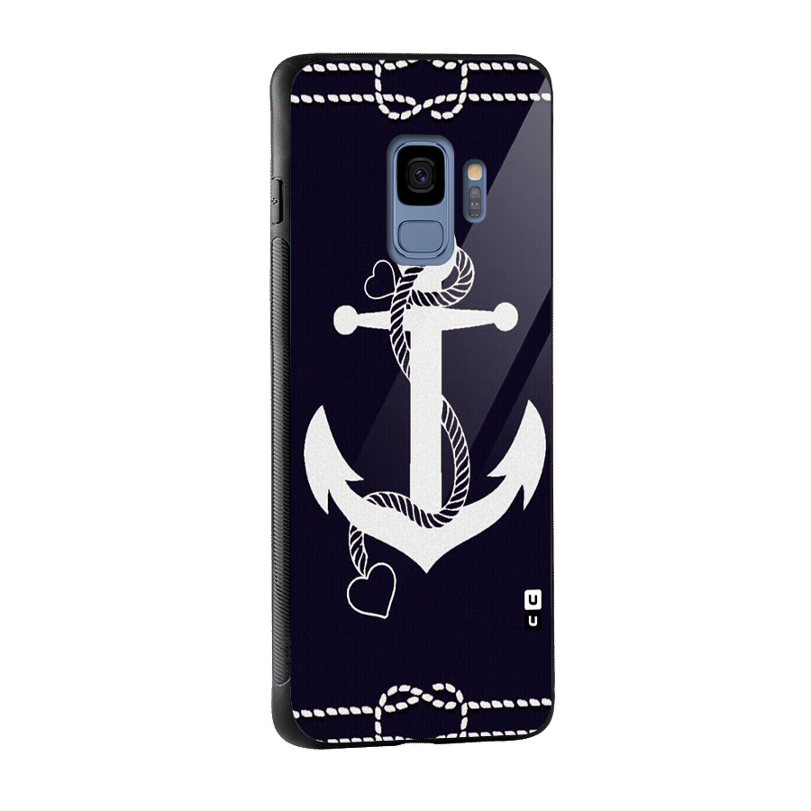 Sail Anchor Glass Back Case for Galaxy S9