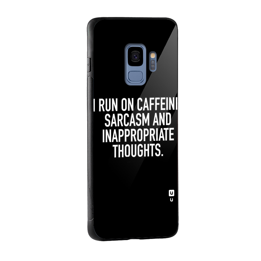 Sarcasm And Caffeine Glass Back Case for Galaxy S9