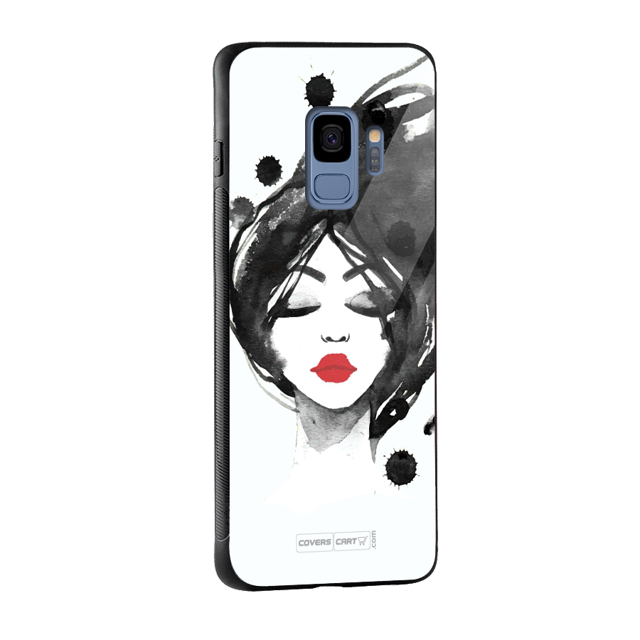 Sassy Girl Glass Back Case for Galaxy S9