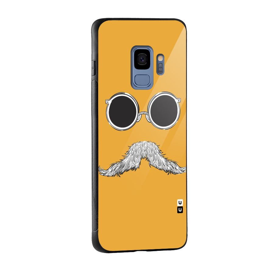 Sassy Mustache Glass Back Case for Galaxy S9