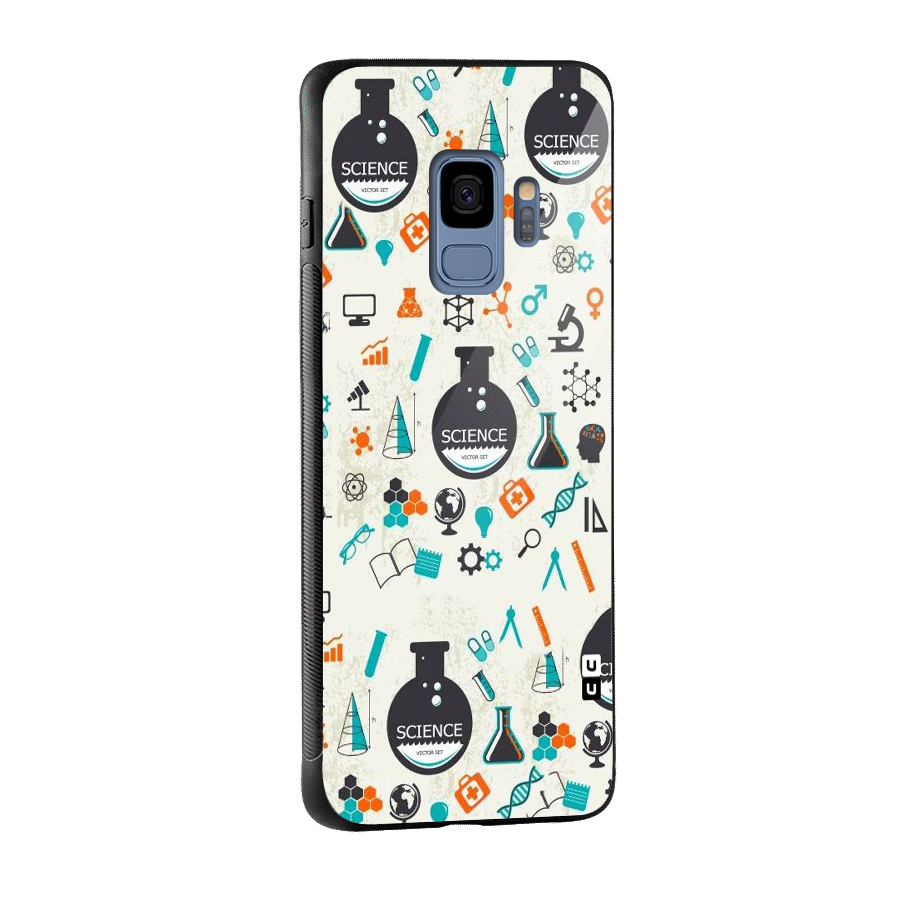 Science Side Glass Back Case for Galaxy S9