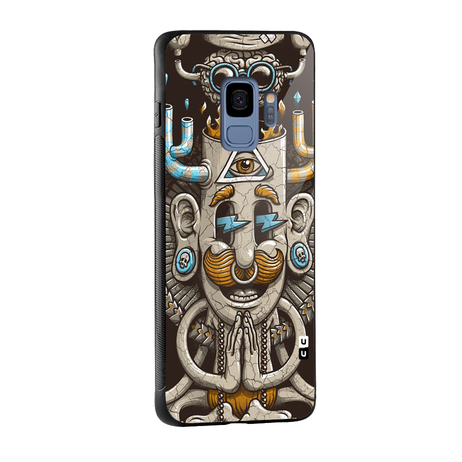 Sculpture Design Glass Back Case for Galaxy S9