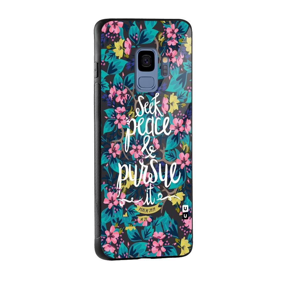 Seek Peace Glass Back Case for Galaxy S9