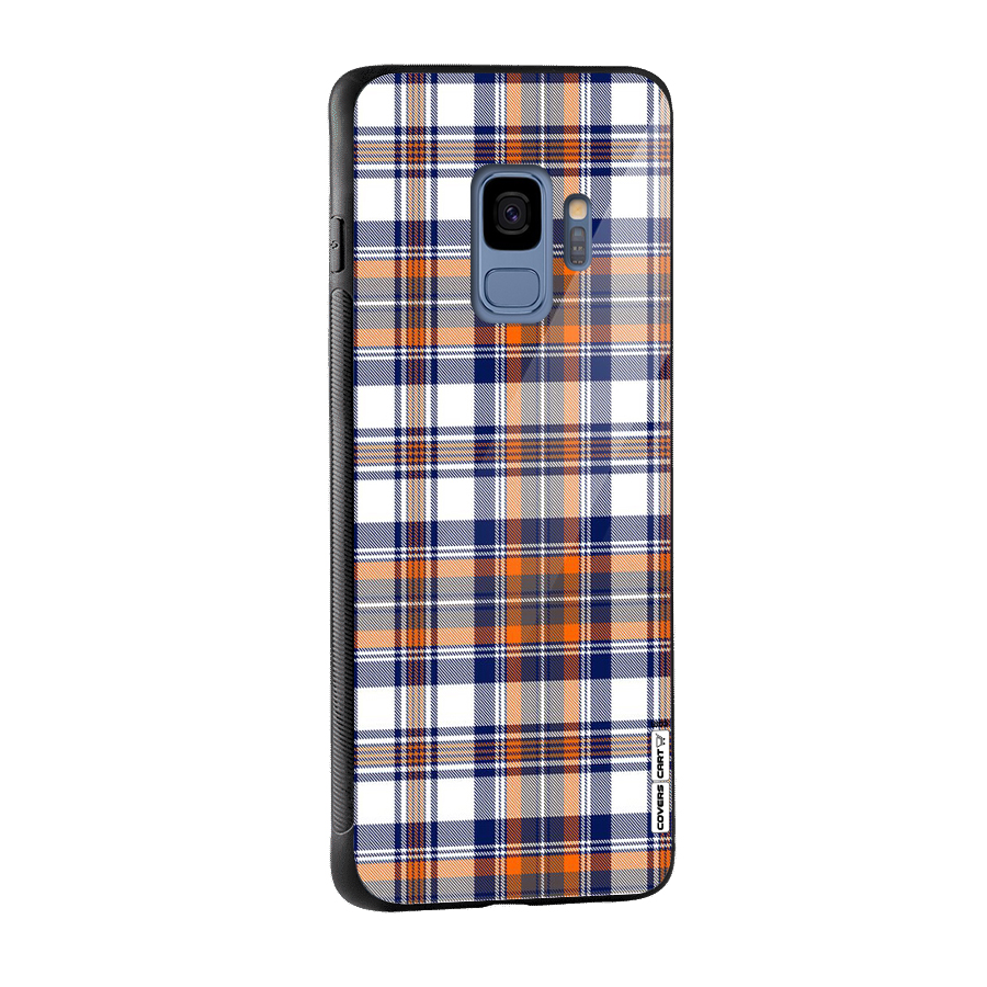 Shades Of Check Glass Back Case for Galaxy S9