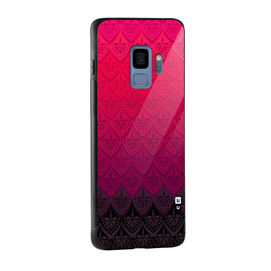 Shades Red Design Glass Back Case for Galaxy S9