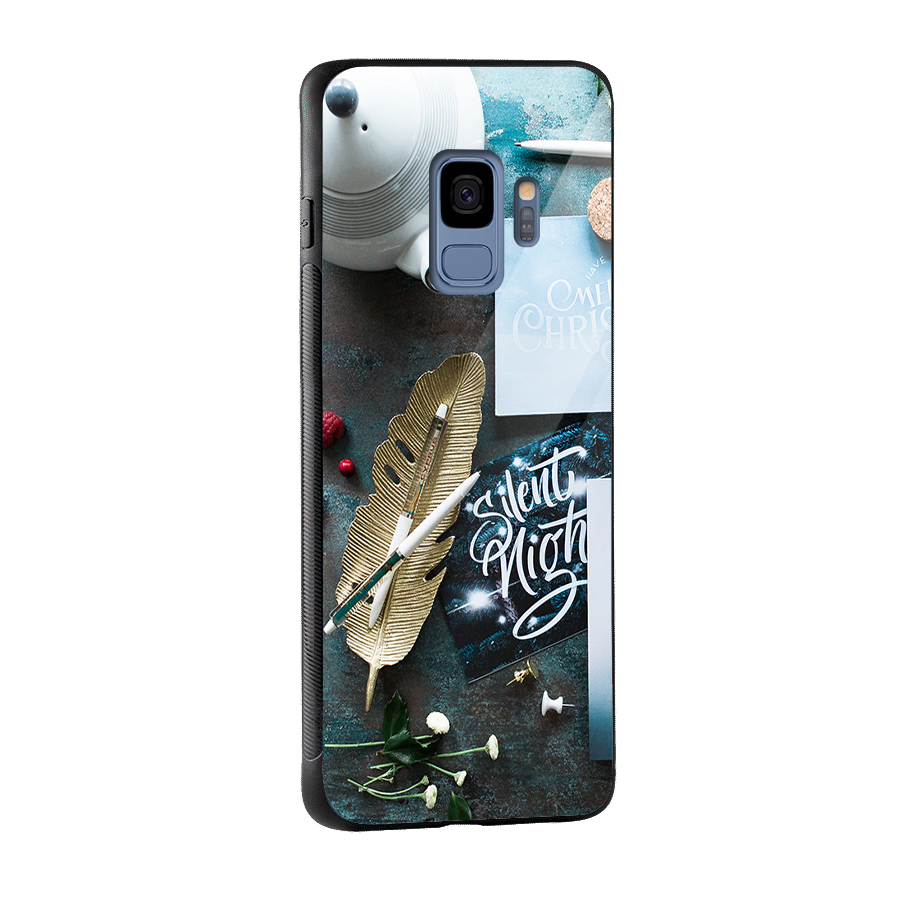 Silent Night Celebrations Glass Back Case for Galaxy S9