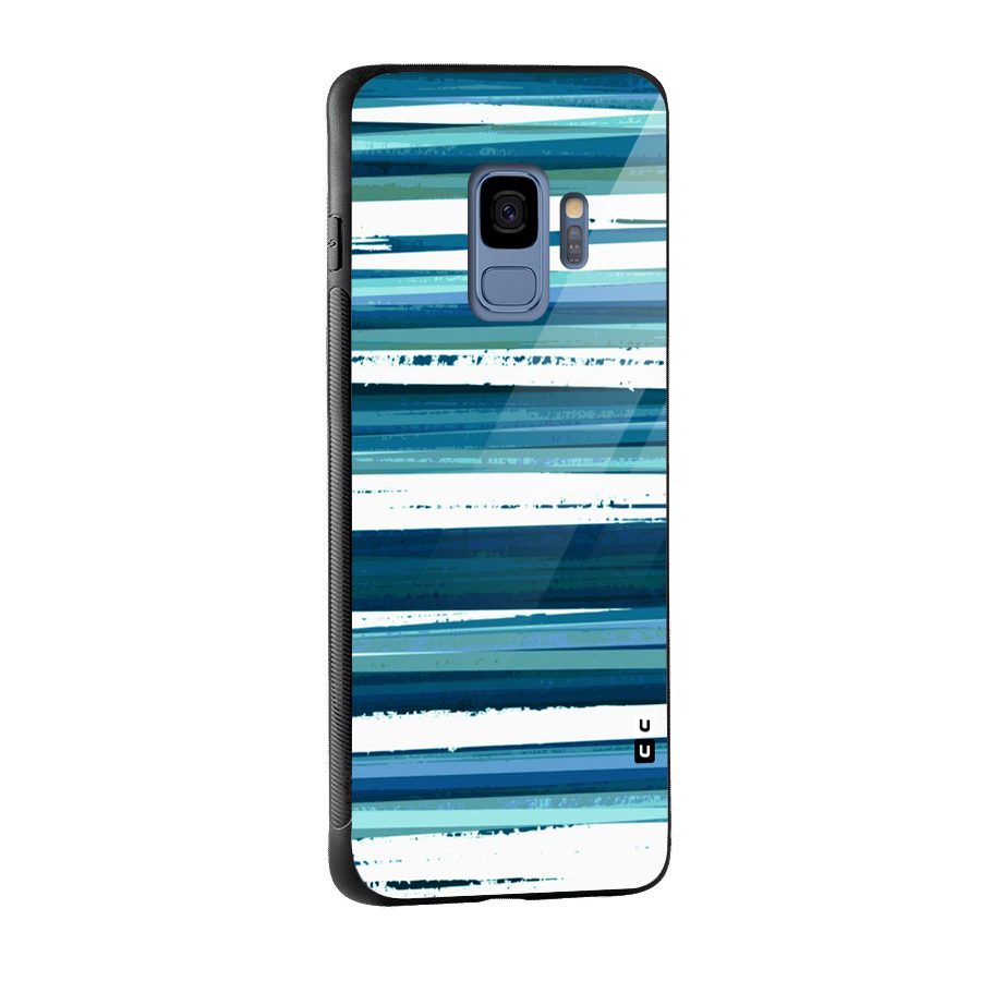 Simple Soothing Lines Glass Back Case for Galaxy S9