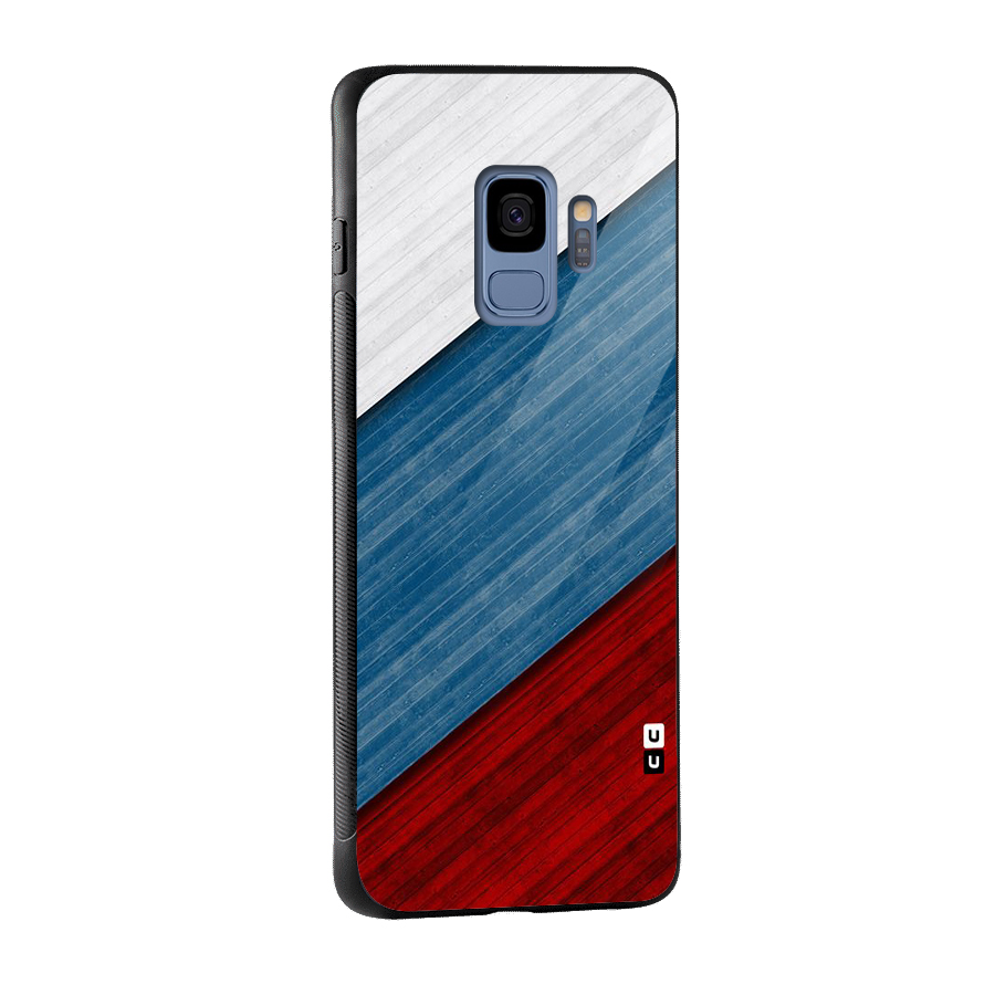 Slant Beautiful Stripe Glass Back Case for Galaxy S9