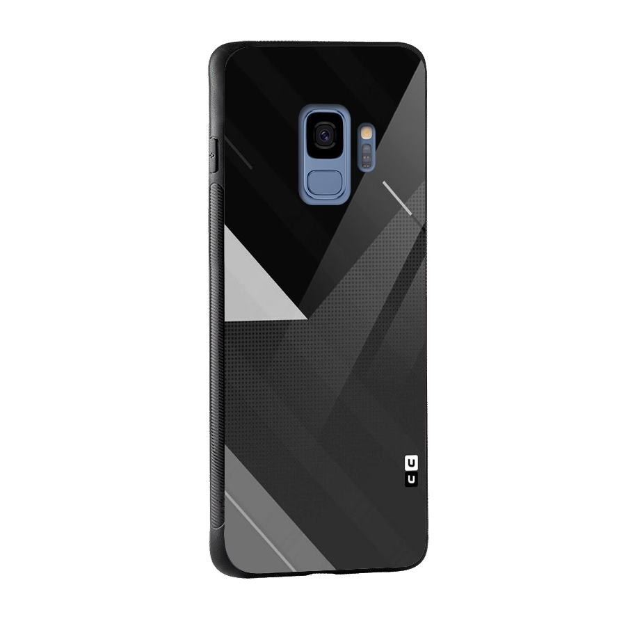 Slant Grey Glass Back Case for Galaxy S9