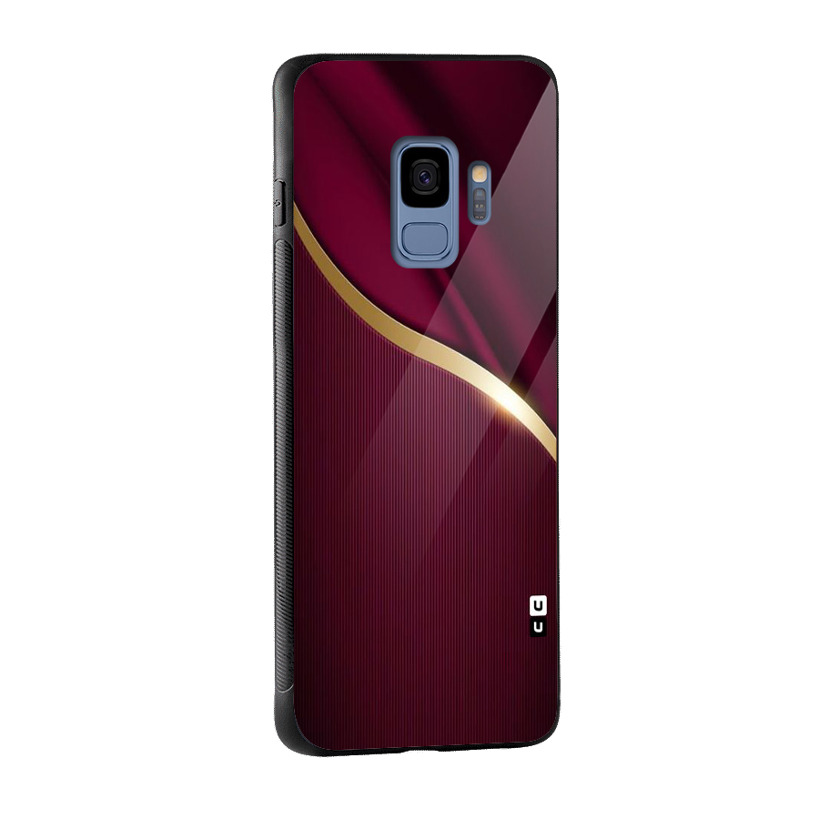 Smooth Maroon Glass Back Case for Galaxy S9