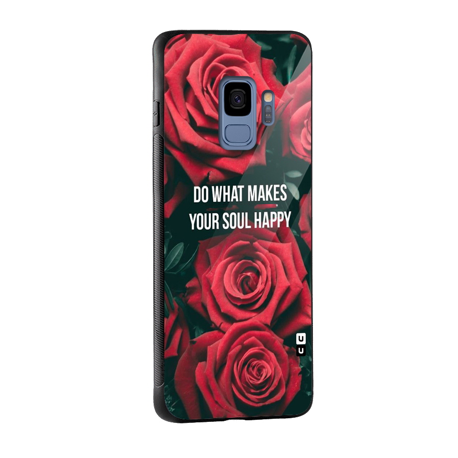 Soul Happy Glass Back Case for Galaxy S9