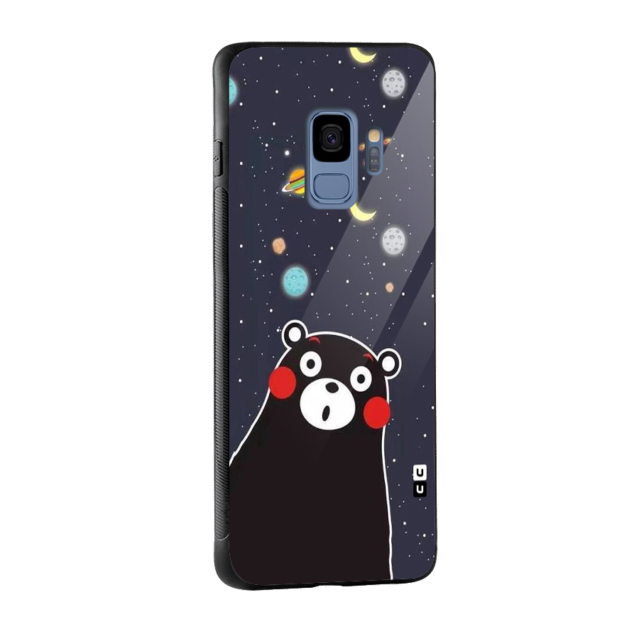 Space Bear Glass Back Case for Galaxy S9