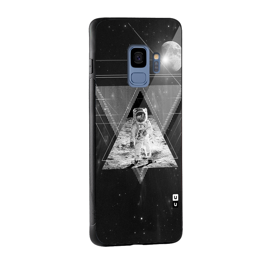 Space Triangle Abstract Glass Back Case for Galaxy S9