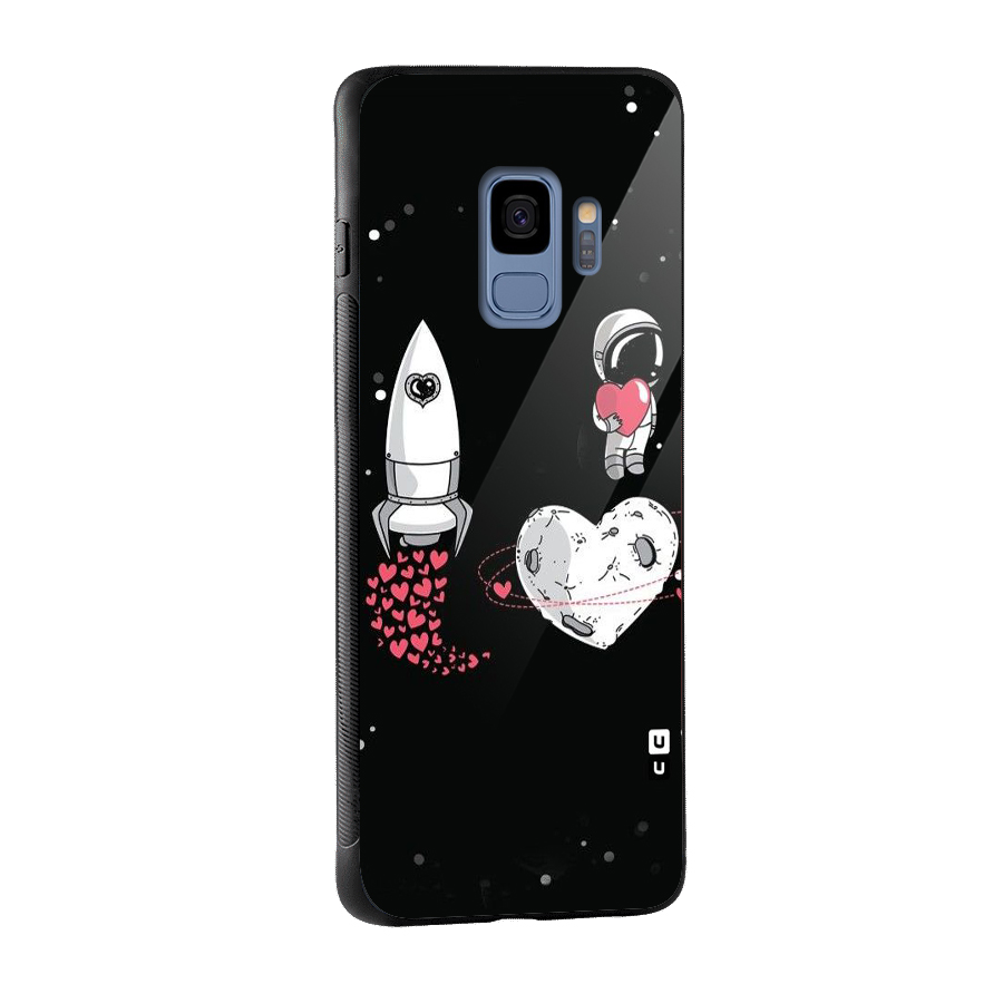 Spaceman Love Glass Back Case for Galaxy S9