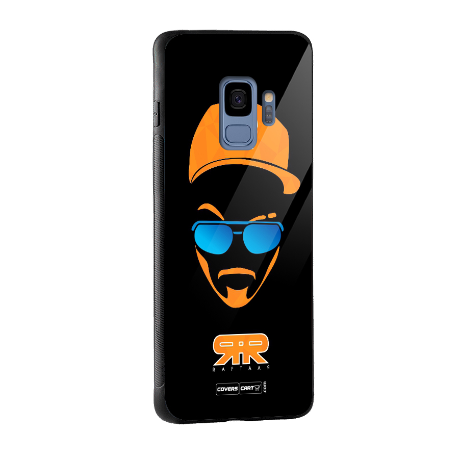 Special Raftaar Edition Orange Glass Back Case for Galaxy S9