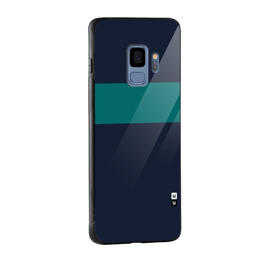 Stripe Block Glass Back Case for Galaxy S9