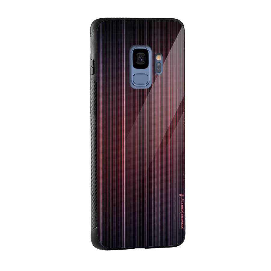 Stripes Gradiant Glass Back Case for Galaxy S9