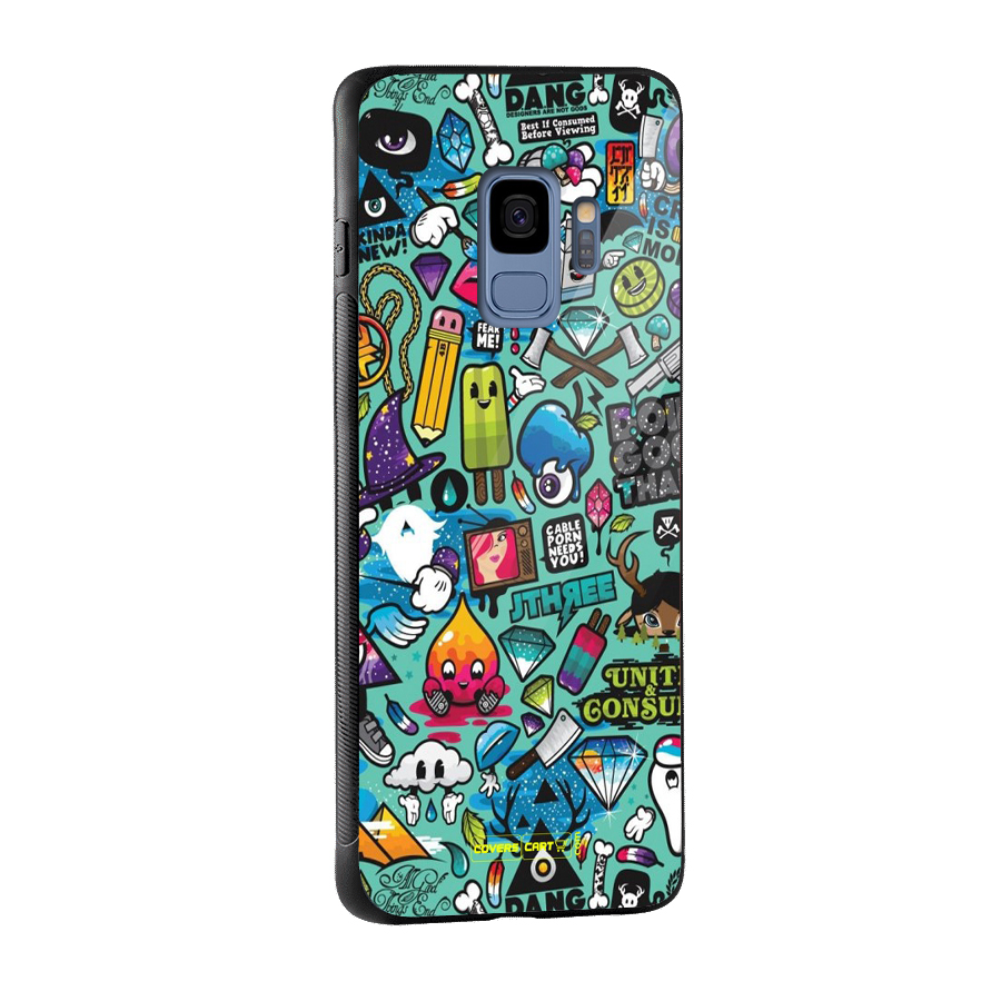 Sweet Candies Glass Back Case for Galaxy S9