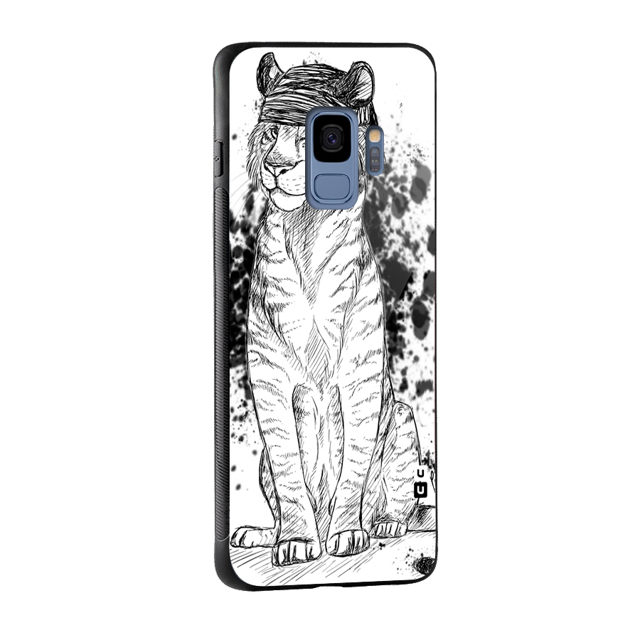 Tiger Wink Glass Back Case for Galaxy S9